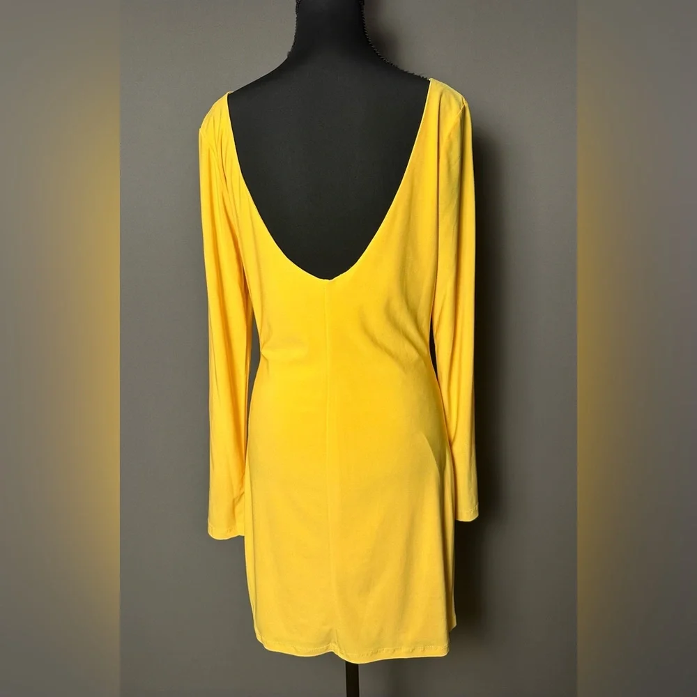 JAYGODFREY Vibrant Yellow Long Sleeve Dress - Picture 4 of 7